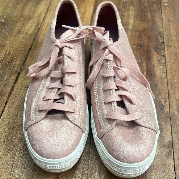 Keds pink metallic shiny women’s size 8 valentines - Picture 1 of 10